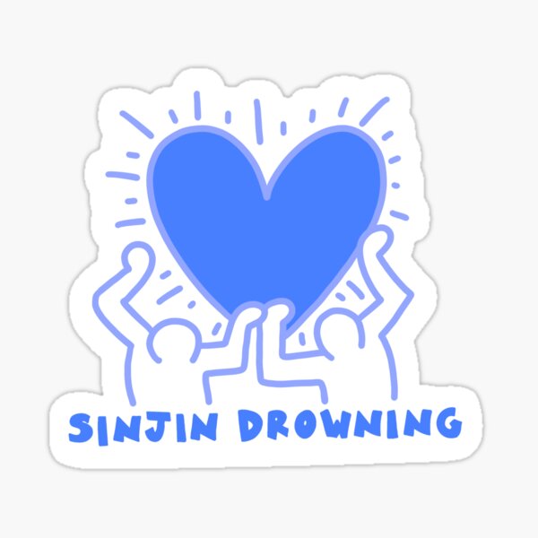 sinjin drowning x keith haring Sticker