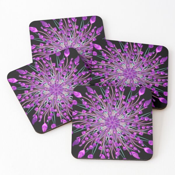 Item preview, Purple Flowers spiraling in the dark designed and sold by busyBeanz.