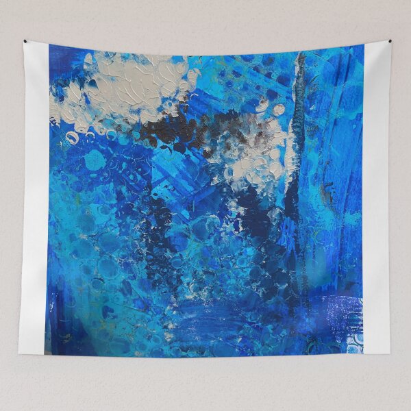 Item preview, Blue Bubbles Abstract Painting designed and sold by CheyanneBert.