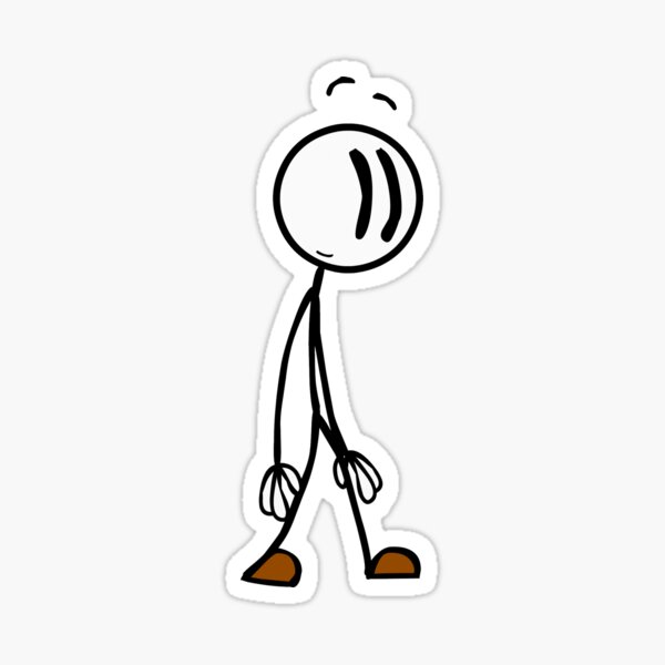 Cartoon Illustration Stickman Thumbs Up Sticker