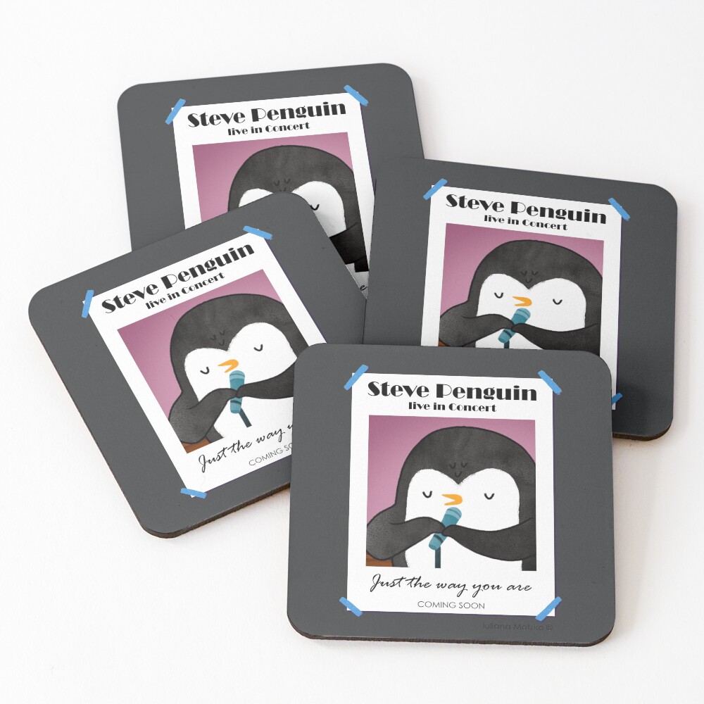 Steve Penguin Live in Concert Promo Poster Coasters (Set of 4)