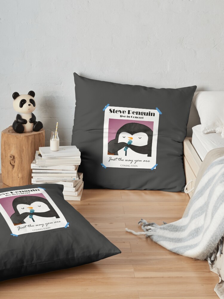 Alternate view of Steve Penguin Live in Concert Promo Poster Floor Pillow