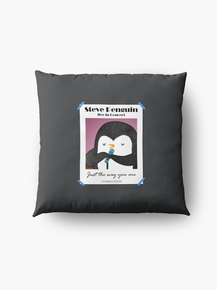 Alternate view of Steve Penguin Live in Concert Promo Poster Floor Pillow