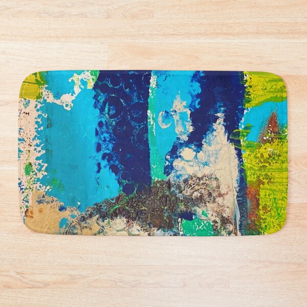 Item preview, Green and Blue Abstract Painting designed and sold by CheyanneBert.