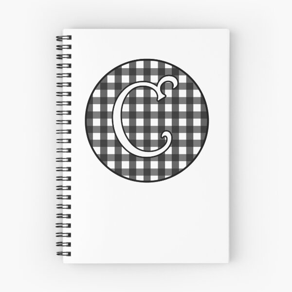 Item preview, Letter 'C' Black and White Gingham Circle Monogram designed and sold by Bumblefuzzies.