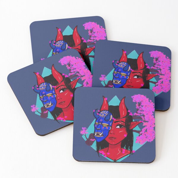 Item preview, Oni girl with bonsai blossoms designed and sold by Salem Scribbles.
