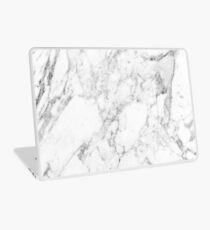 White Marble Print Laptop Skin