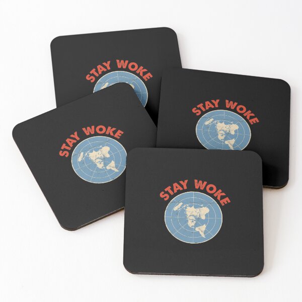 Item preview, Flat Earth Conspiracy Theory Society Vintage Stay Woke design designed and sold by A-Fashion.