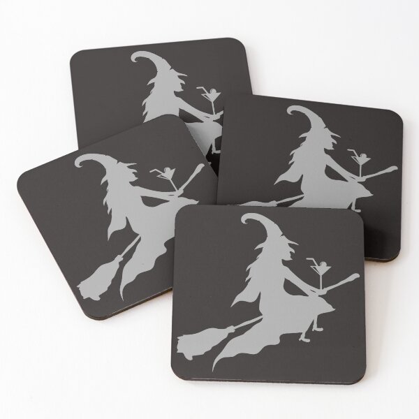 Item preview, Funny Halloween Witch on Broom with Martini designed and sold by FazCreations.