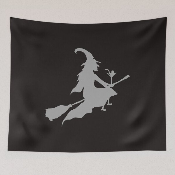 Item preview, Funny Halloween Witch on Broom with Martini designed and sold by FazCreations.