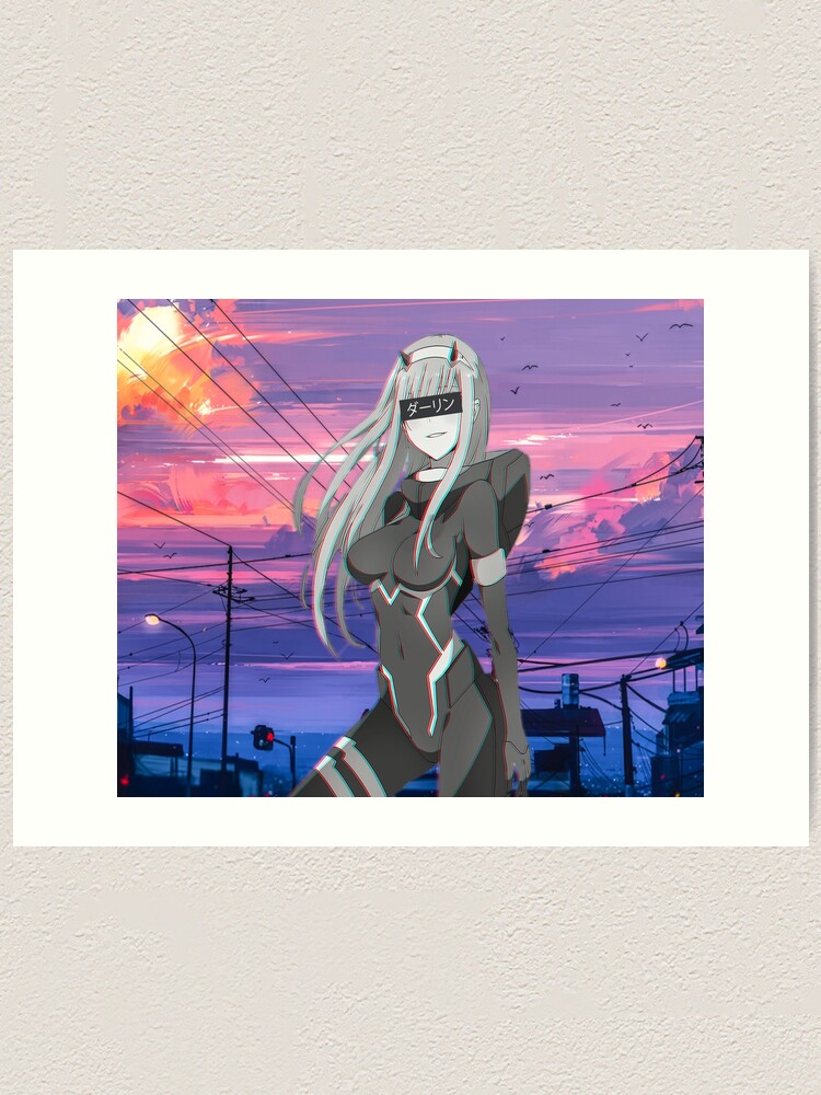 Zero Two Darling In The Franxx Vaporwave Art Print By Owen0920 Redbubble 9845