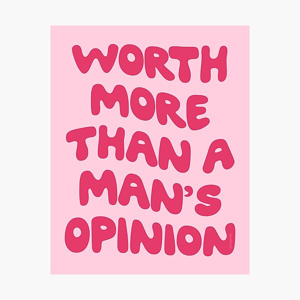 Aperçu de l'œuvre Vaut plus que l'opinion d'un homme créée et vendue par E M.