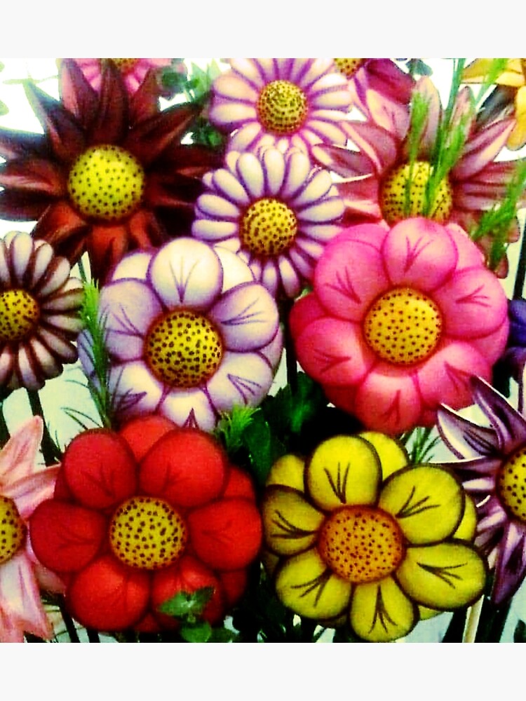 "Lovely colorful flowers" Poster by wiregami Redbubble