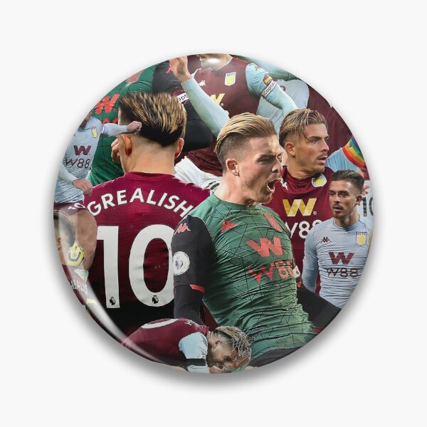 Item preview, aston villa football club legends prints posters squad jack grealish collage designed and sold by madein1874.