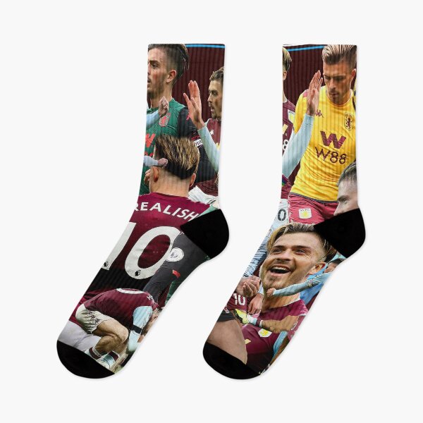 Item preview, aston villa football club legends prints posters squad jack grealish collage designed and sold by madein1874.