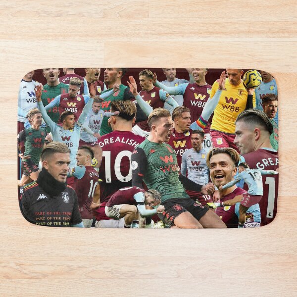 Item preview, aston villa football club legends prints posters squad jack grealish collage designed and sold by madein1874.