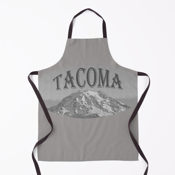 Item preview, Tacoma, Washington State Mountain Emblem in Black and White designed and sold by NancyMerkle.