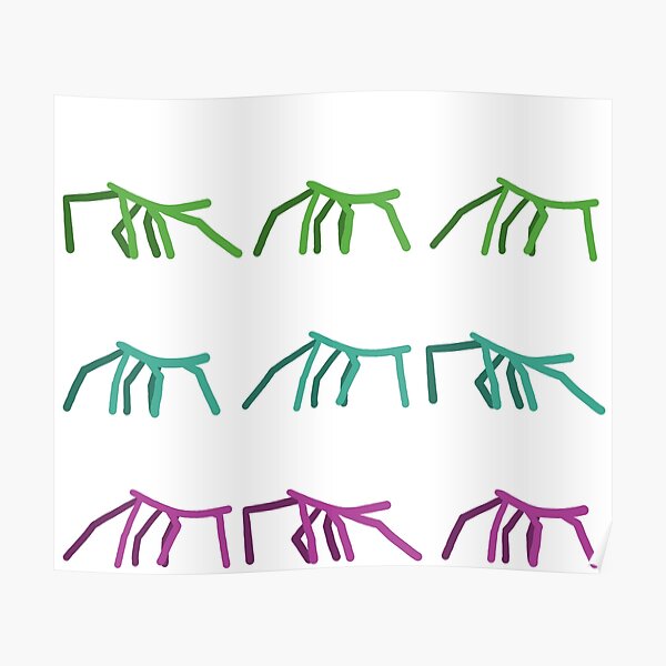 "Multi-Colored Stick Bugs" Poster for Sale by Kwaknet | Redbubble