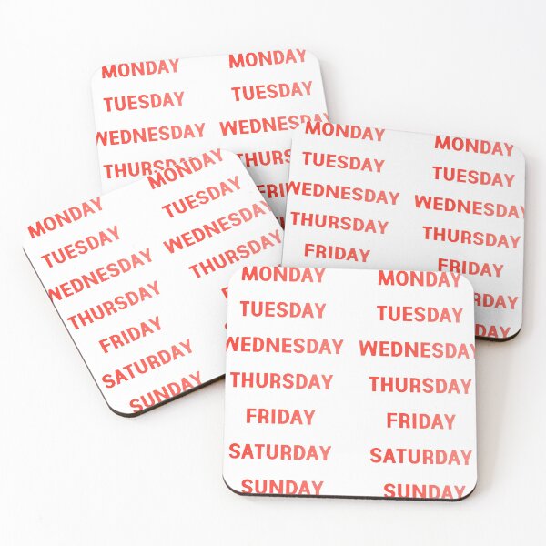 Item preview, days of the week red  designed and sold by Aricyr.
