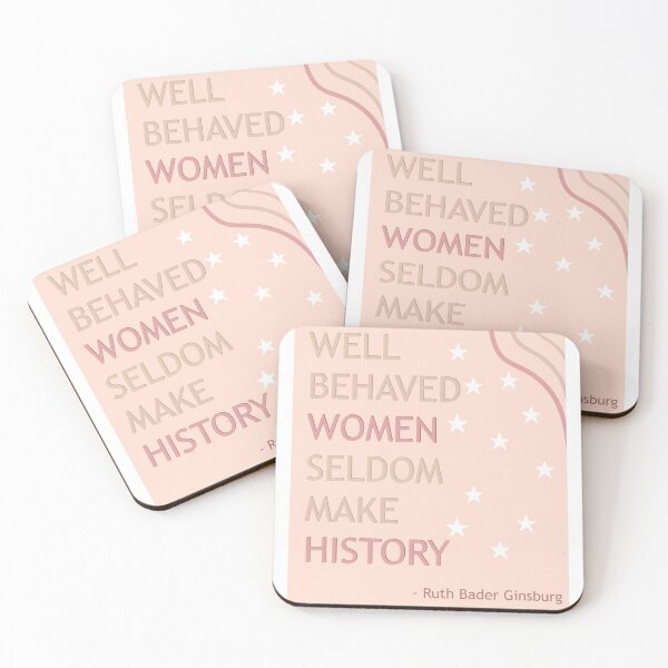 Item preview, Well Behaved Women Seldom Make History quote designed and sold by jlcreationz.