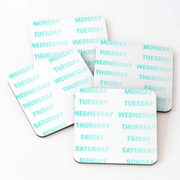Item preview, days of the week turquoise  designed and sold by Aricyr.
