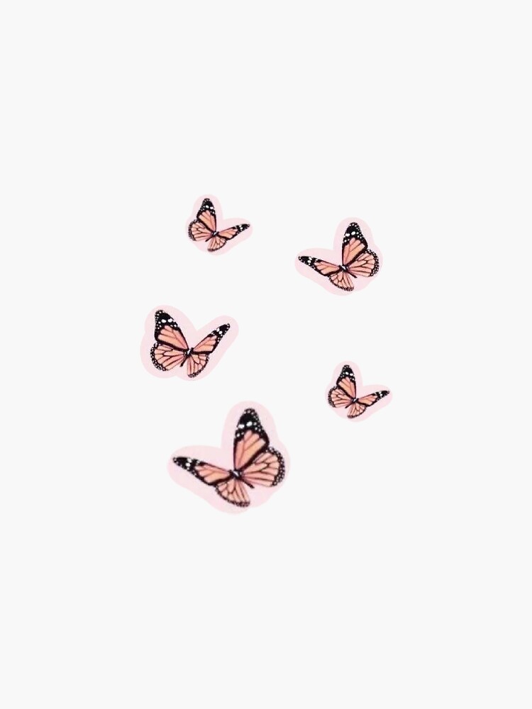 pink vsco monarch butterfly aesthetic pack sticker by shop rosie