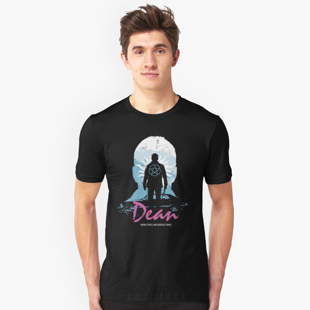 I Hunt, Therefore I Am (Dean - Supernatural & Drive) Slim Fit T-Shirt