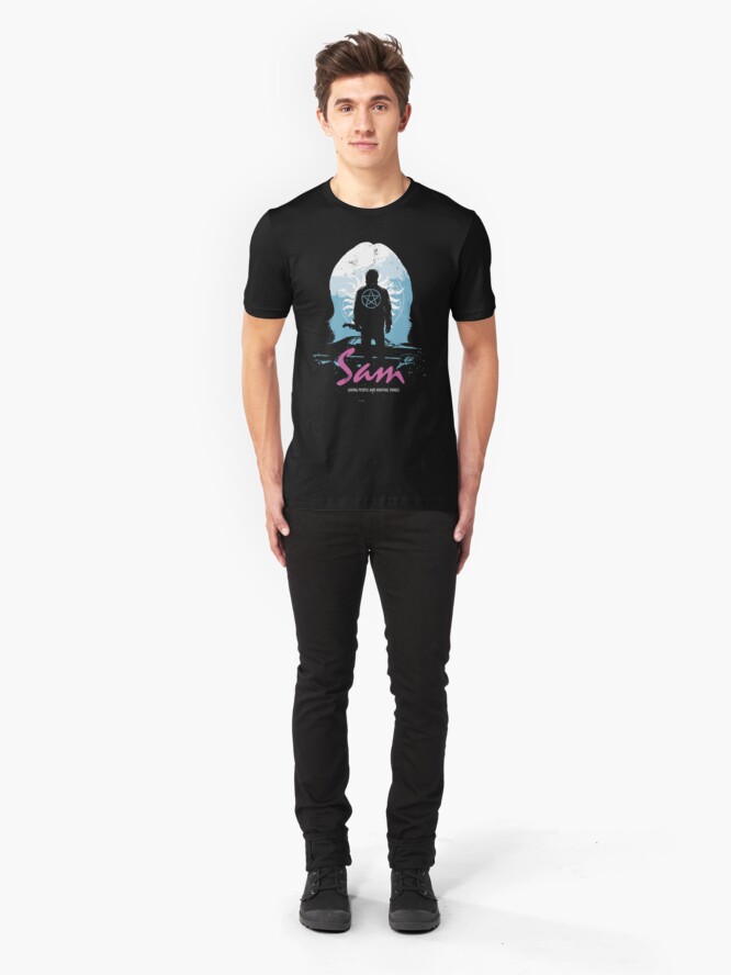 Alternate view of The Song Remains The Same (Sam - Supernatural & Drive) Slim Fit T-Shirt
