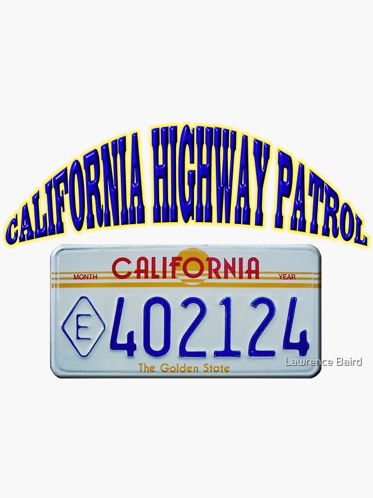 "California Highway Patrol License Plate" Sticker for Sale by