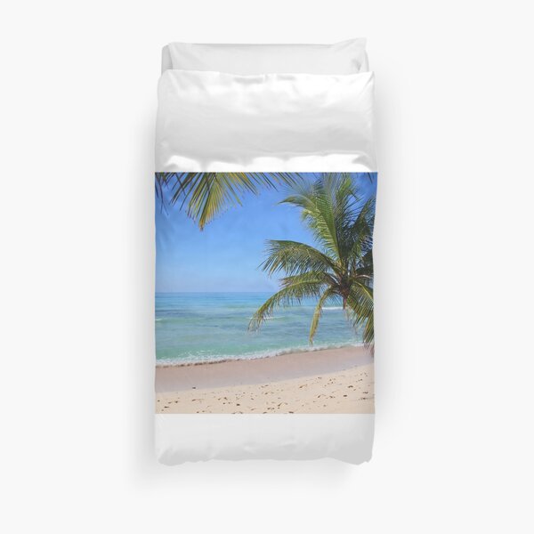 Tropical Caribbean Beach Duvet Cover