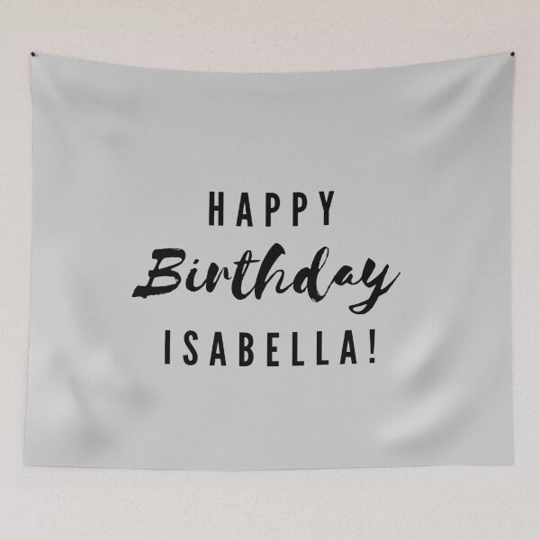 Aperçu de l'œuvre Joyeux anniversaire Isabella! créée et vendue par CreativeText.