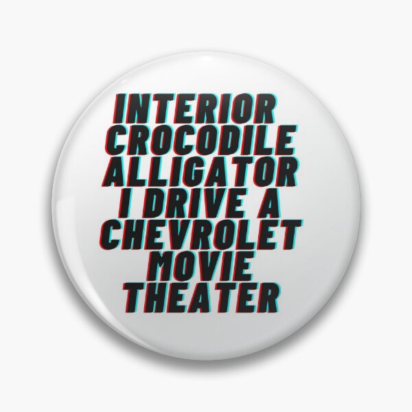 Artikelvorschau, Interieur, Krokodil, Alligator, ich fahre einen Chevrolet, Kino entworfen und verkauft von kenzandkind.