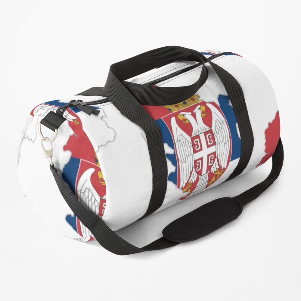 Flag/ Map of Serbia Duffle Bag