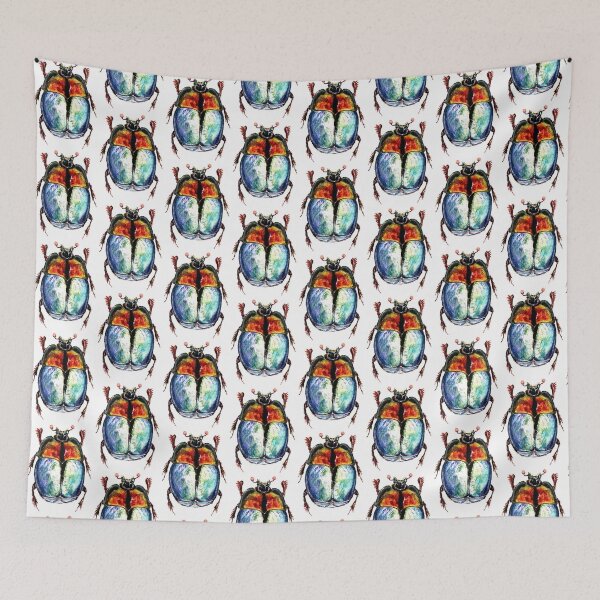 Item preview, Rainbow Clown Beetle, bug, insect Watercolour designed and sold by Erboosney.