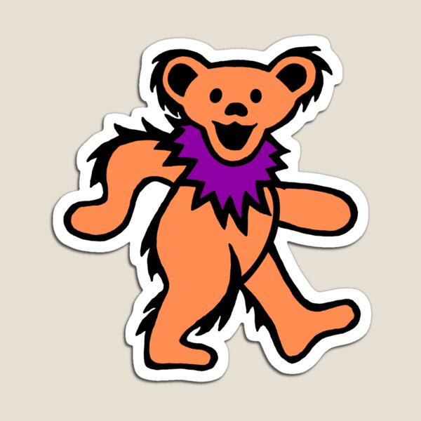 Orange dancing bear Magnet