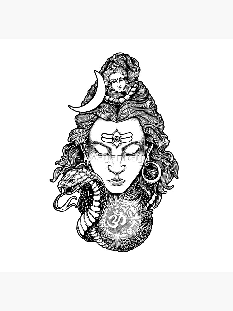 Beautiful Bholenath Half Face Drawing with Trishul | Lord Shiva Pencil  Sketch Step by Step - YouTube