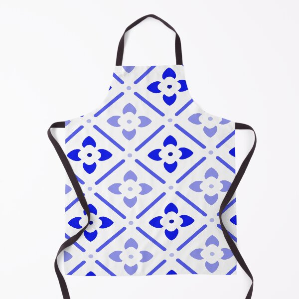 Item preview, blue flower tile pattern designed and sold by eevee135.