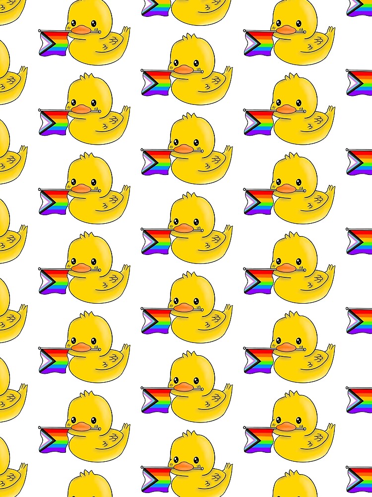 Thumbnail 3 of 3, Scarf, progress flag duck designed and sold by RuthlesRuth.