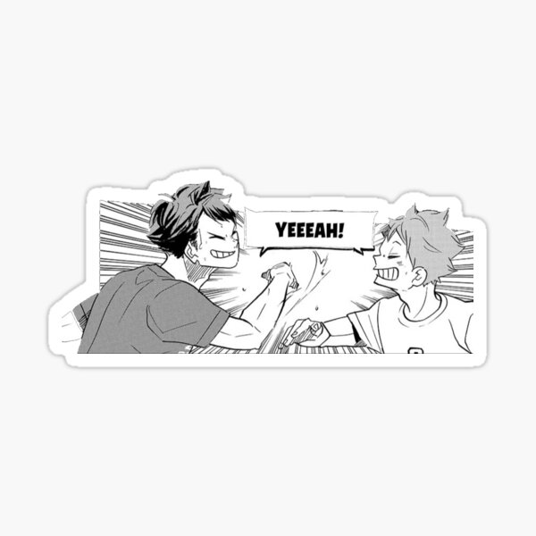 haikyuu-oihina-in-brazil-oikawa-and-hinata-manga-sticker-by