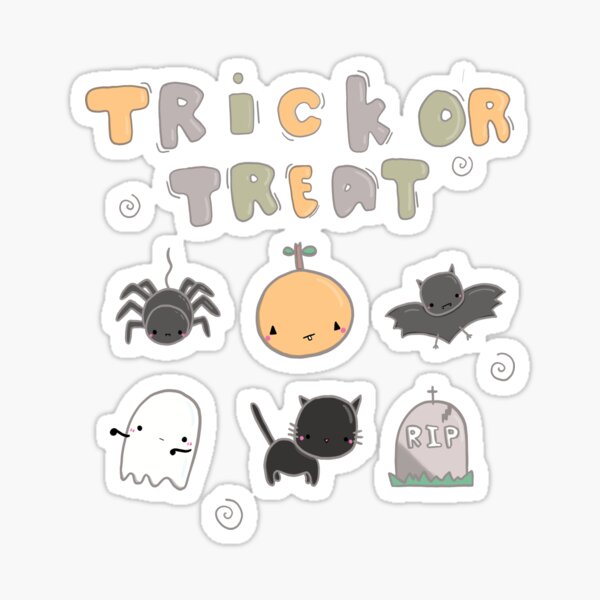 Halloween Trick or Treat Sticker