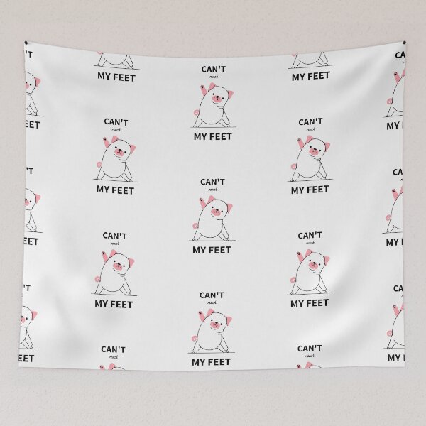 Item preview, Yoga Pug with Quote - Can't reach my feet designed and sold by kcaandwu.