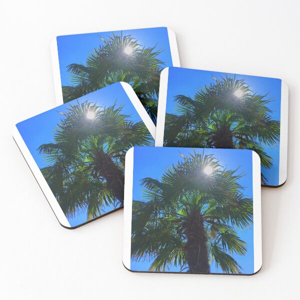 Item preview, palm tree with shining sun aesthetic summer photo designed and sold by Creative.Juices.