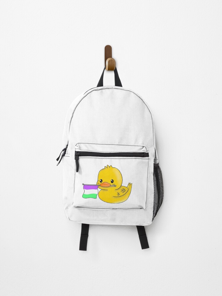 Thumbnail 1 of 3, Backpack, Genderqueer duck designed and sold by RuthlesRuth.