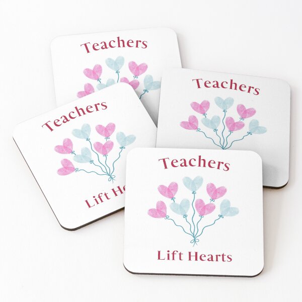 Item preview, Teachers Lift Hearts -magenta designed and sold by ittybittyowl.