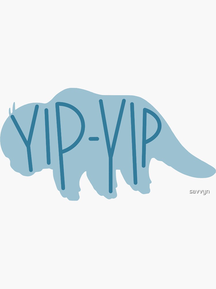 Yip Yip Appa Avatar The Last Airbender Sticker For Sale By Savvyn Redbubble 