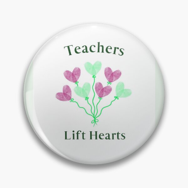 Item preview, Teachers Lift Hearts -purple & green designed and sold by ittybittyowl.