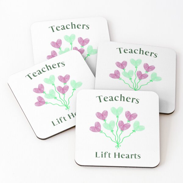 Item preview, Teachers Lift Hearts -purple & green designed and sold by ittybittyowl.