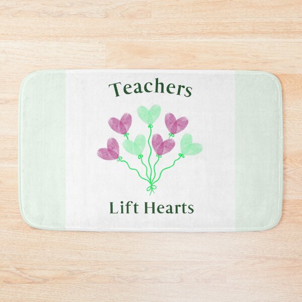 Item preview, Teachers Lift Hearts -purple & green designed and sold by ittybittyowl.