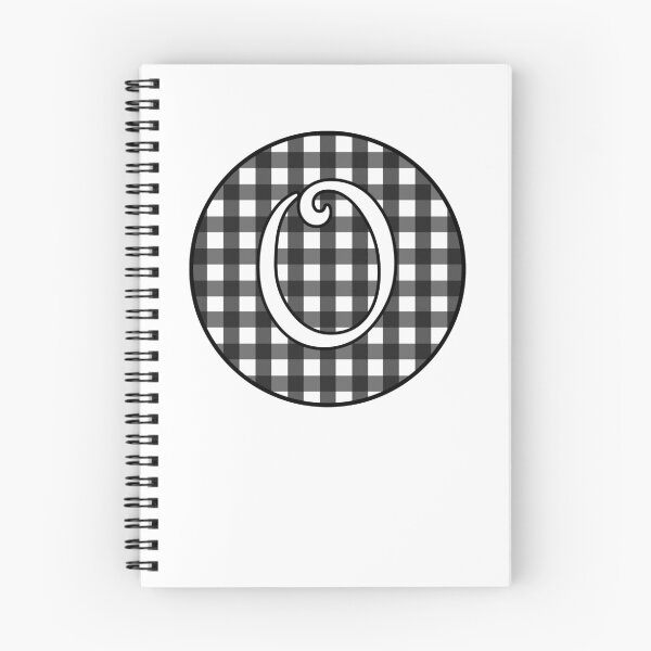 Item preview, Letter 'O' Black and White Gingham Circle Monogram designed and sold by Bumblefuzzies.