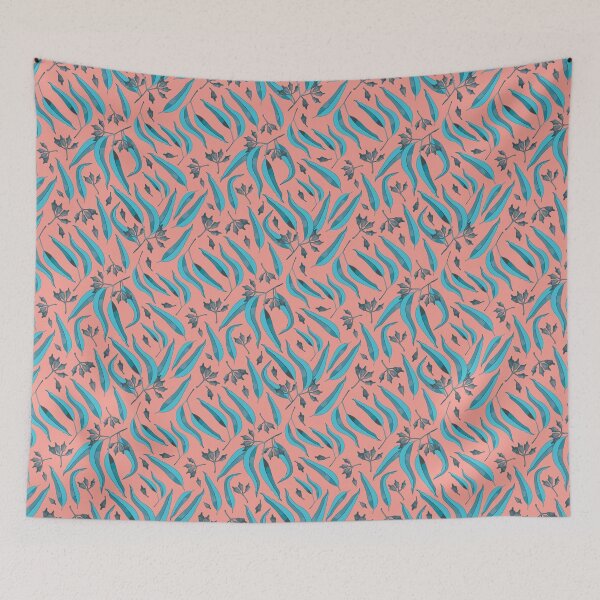 Item preview, Eucalyptus Leaves - Blue and Peach Palette designed and sold by Sketchbook Designs.
